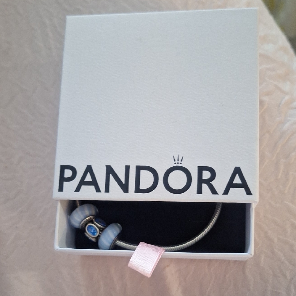 Pandora Silver Bracelet with Blue Accents
